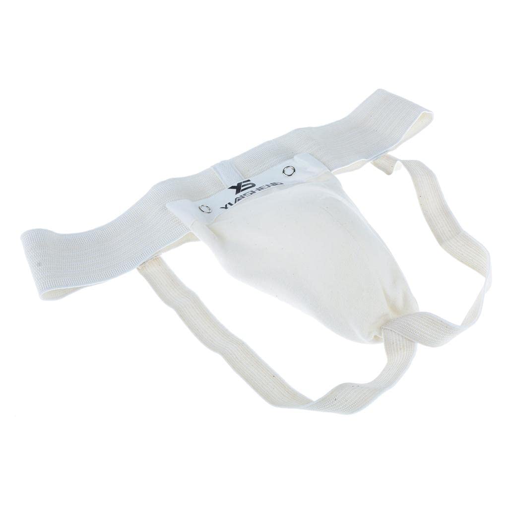 Lot de 5 protège-aine pour boxe, football, Muay Thai, Jockstrap XL, blanc