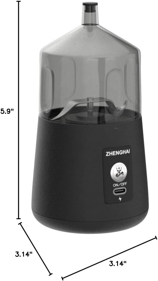 Electric Herb Grinder 150W Spice Grinder USB-C Rechargeable, Compact Size, Easy On/Off. Fast Grinding Dry Spices Herbs, with Pulse Mode and Cleaning Brush (Black)