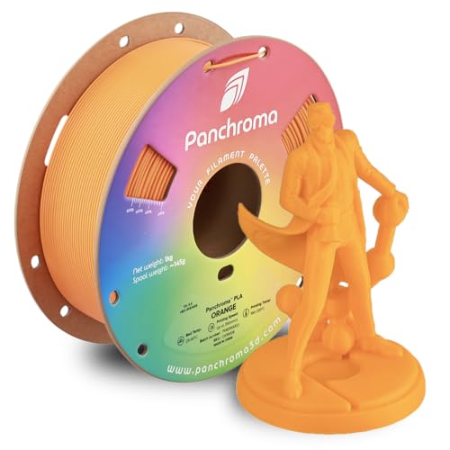 Image of Polymaker Panchroma PLA Orange 3D Printer Filament, 1.75mm, 1kg Spool, Easy to Print, High Speed Printing, Tangle Free, AMS Compatible, Perfect for Toys, Decor, Miniatures, Models & Cosplay