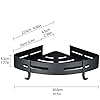 Fulminare Self-Adhesive Aluminium Bathroom Corner Shelf Rack Bathroom Corner Organizer Stand Bathroom Organisers Storage Racks Bathroom Shelf/Shelves Corner (Queen)