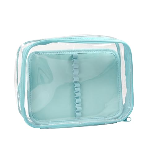 DAC - Estojo Baú GG PVC Cristal com Divisória - Verde