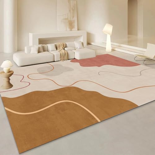 Frisence ラグマット 120×160cm 洗える 厚手 シャギーラグ カーペット 防音 防寒 滑り止め付き ふわふわ やわらかい マイクロファイバー 北欧風 モダン おしゃれ ホットカーペット・床暖房対応 ペット・子供部屋・リビング用 FRISY0