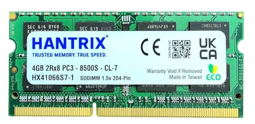 Image of 4GB DDR3 1066MHz Laptop RAM | PC3-8500S 1.5V 2Rx8 SO-DIMM | Memory for DDR3 Laptops | Warranty-3 Years
