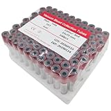 GudMedPRP Vacuum Blood Collection Tubes, Medical-Grade Sterile Tubes for Lab Phlebotomy, 100 Pcs Wrap Packaging (Plain Tube (Red), 5 mL)