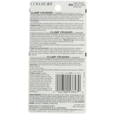 Covergirl Lashblast Clump Crusher Black Brown 835 Water Resistant Mascara -- 3 Per Case. #TOP6