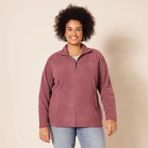 Image of Amazon Essentials Women's Classic-Fit Full-Zip Polar Soft Fleece Jacket, Outerwear Coat with Cuffs (Available in Plus Size)