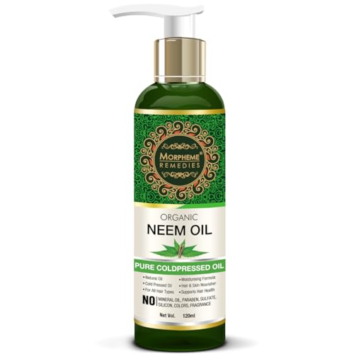 Image of Morpheme Remedies Pure Organic Neem Oil (ColdPressed & Undiluted) 120ml - Pack of 2