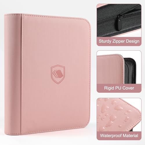Image of Top Loader Binder 9 Pocket, Holds 360 Toploaders, 100 Toploaders INCLUDED | Toploader Binder for 3 inch x 4 inch Rigid Toploaders, Trading Card Binder for TCG, MTG, Sport Cards, PU Leather Cover, Side Loading