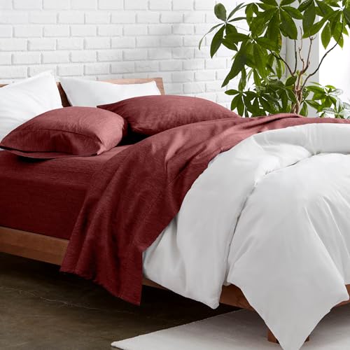 Bare Home Printed Sheet Set - 1800 Ultra-Soft (King, Heathered Rose) by Bare Home - Used condition - Image 7