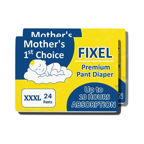Image of FIXEL Baby Diaper Pants, XXX-Large (XXXL), Combo of 2 Packs, 48 Pieces, 18-35 kg