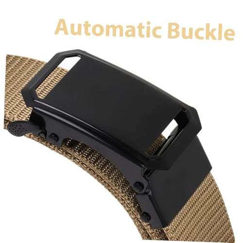 Men's Adjustable Breathable Ratchet Belt with Automatic Buckle Sturdy Fabric Casual Belt for Young Students for Outdoor Sports3