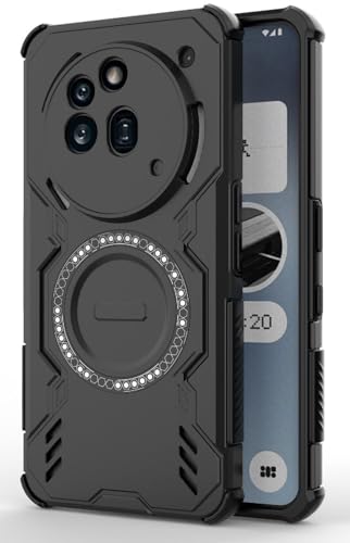 Image of ShieldTech Back Cover Case for Nothing Phone 3a Pro 5G | 360 Protection Mobile Phone Case Mag-Safe | Camera Protection | Back Cover for Nothing Phone 3aPro 5G / 3a Pro 5+G - Black TPU+PC