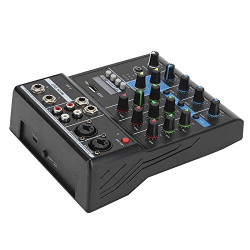 4-kanaals audiomixer, USB-mixer Audio-interface mengpaneel Ingebouwde 48V-voeding voor thuismuziekproductie, webcasting… - Image 7