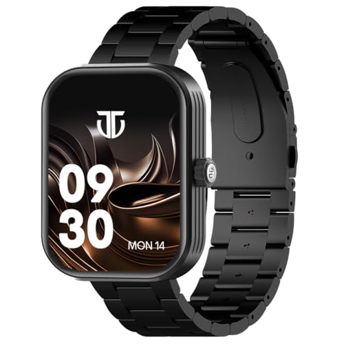 Image of Titan Mirage Premium Fashion Smartwatch|1.96 inch AMOLED Display with AOD|800 NITS Brightness|410 * 502 Pixel Resolution|Functional Crown|SingleSync BT Calling|IP68 (Metal Strap+ Extra Silicone Strap)