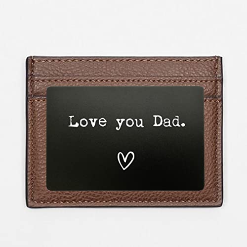 Love You Dad, Dad Gift, Engrave Wallet Insert Card, Father Gift, Gift for Father, Wedding Gift, Dad Wallet Insert Card, Love Dad Engraved Keepsake3