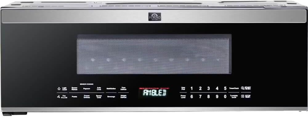 FORNO Padula 30" 1.2 cu. ft. 400 CFM Over The Range Microwave in Stainless Steel, FOTR3080-30