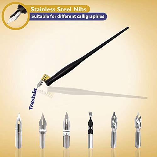 Trustela Calligraphy Set For Beginners, Calligraphy Pen, Dip Pen, Plastic Dip, Calligraphy Pen, Caligrapher Pen, 7 Calligraphy Nibs, Oblique Pen Holder, Dip Pen Set, Calligraphy Kit For Beginners #TOP2