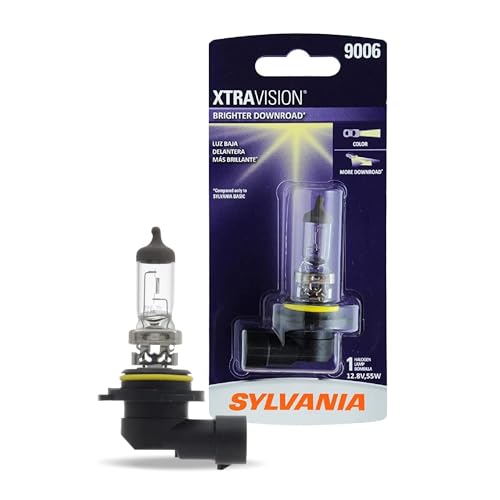 SYLVANIA - 9006 XtraVision - High Performance Halogen Headlight Bulb, High Beam, Low Beam and Fog Replacement Bulb (Contains 1 Bulb)