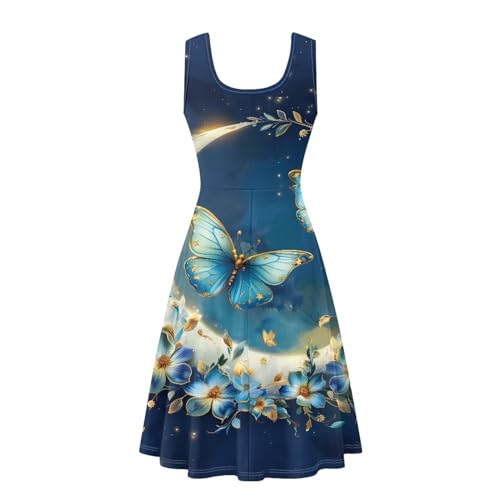 Image of TOADDITDO Womens Summer Sleeveless Tank Dress with 2 Side Pockets XS-4XL Plus Size