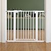 Babelio Baby Gate for Doorways and Stairs, 26-40 Inch Auto Close Dog Gate, Easy Install, Pressure Mounted, No Drilling, fits for Narrow and Wide Doorways, Safety Gate Door for Child and Pets, White