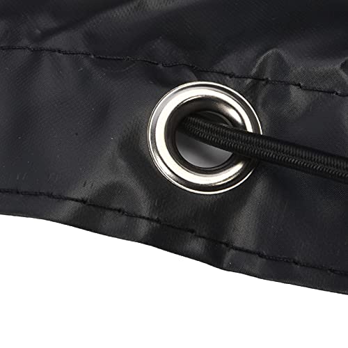 JAVOUKA Anhängerplane Flachplane mit Gummigurt 258x135x8CM - randverstärkte Wasserfest Anhänger Plane(schwarz) - PKW Anhänger Abdeckplane 500KG - 750KG für Stema DDR Hänger humbaur u. a. – Bild 6