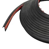 Universal Car Window Rubber Seal Strip, V-Shaped Car Windshield Edge Moulding Sealing, Self Adhesive Weather Stripping, 157.48in/4m