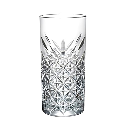 El Mejor Listado de Vaso high ball - solo los mejores. 47 Venezia Juego 6 Vasos Altos De Vidrio 300 Ml Vaso Timeless Cristal Tipo Cortado, Coctelería, Bebidas frías Higball