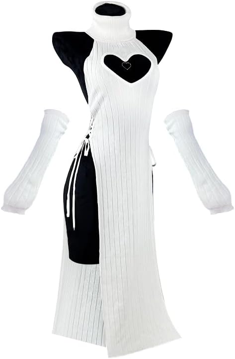 KORURACLUB Sexy Dress Cheongsam Halloween Costume premium sweater cosplay lingerie High Slit Long Dress - Amazon product rated Grade C
