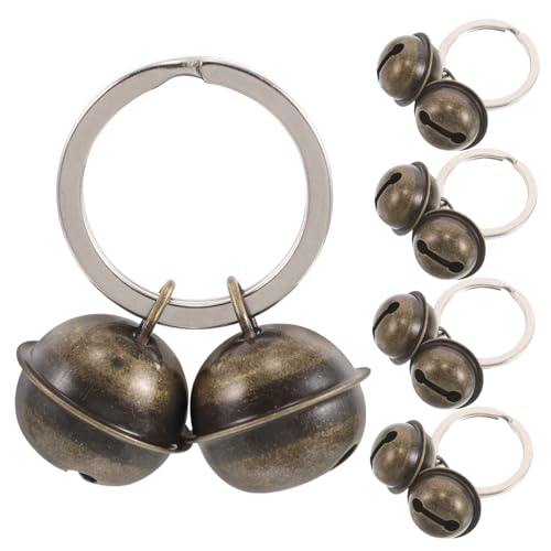 UKCOCO 5pcs Pet Training Bells Keychain Small Bells for Cats Dogs Vintage Design Collar Accessories Ornaments