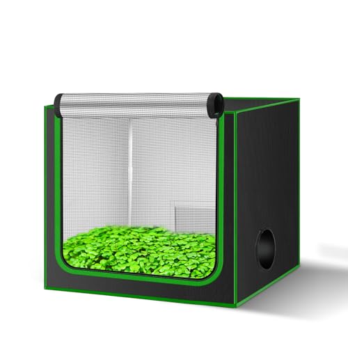 MELONFARM Small Grow Tent for Aerogarden24x16x24 Hydroponics Growing System Highly Reflective 600D Diamond Mylar Canvas with Ventilation window and Floor Tray for Hydroponic Indoor Plant Growing