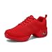 Produktbild YFCH Damen Sportschuhe Jazz Sneaker Tanzschuhe Tanzsneaker Turnschuhe Outdoorschuhe Training Schuhe, Rot, Gr. 39/39.5(Herstellergröße: 41)