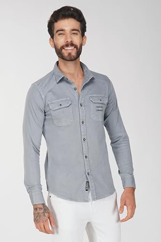 Image of Men's Denim Shirt | Heavy Quality Shirt | Full Sleeves | Regular Fit | Casual Shirt | Spread Collar | Double Pocket | Trendy & Stylish | Soft Fabric