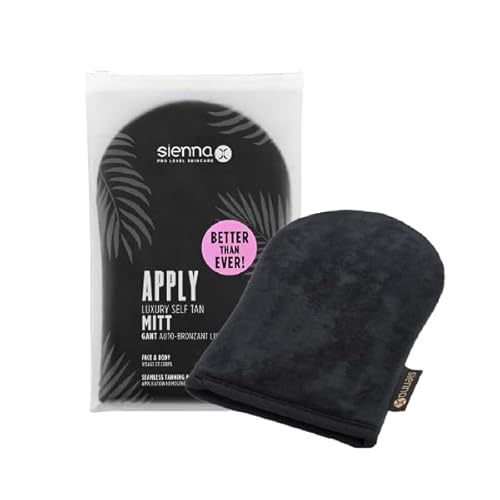 Sienna X Velvet Luxury Self Tan Mitt. Fake Tan Applicator For Streak Free & Flawless Results. Machine Washable & Waterproof Glove Perfect For Tanning At Home. Suitable For Mousse, Mist And Lotion.
