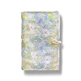 RHEILLED Elegant A6 Refillable Journal for Women - Luxury Soft Fabric Cover, Embroidered Flower Planner Binder with Zipper Pocket, Professional Writing Notebook (5x7, Unlined) (Gossamer Daisy)