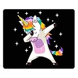 SSOIU Funny Unicorn Gaming Mouse Pad Custom,Unicorn Cute Dabbing Funny Dab Dance Mouse Pad