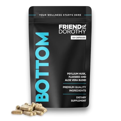 FRIEND OF DOROTHY - Bottom Fiber Supplement for Effortless Prep Time - Helps Promote Digestive Regularity - Psyllium Husk Based - for Men Who Bottom, 120 Capsules