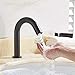 Kitchen Taps Kitchen Tap Faucet Black Sensor Faucet Bathroom Sink Faucet Deck Mount Automatic Hot and Cold Sink Faucet Water Saving Faucet with Battery