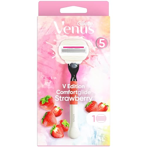 Gillette Venus Comfortglide Strawberry Edition - Maquinilla de afeitar para mujer + 1 cuchilla