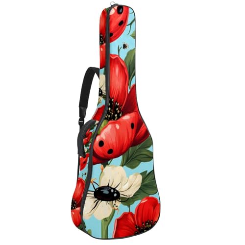 Housse de guitare basse imperméable 109 cm étui souple grand format avec 2 poches