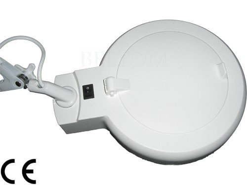 Beltom® Lente 5 DIOTTRIE d'Ingrandimento con Morsetto, Molle Interne E Lampada A Luce Fredda Bianca per Estetista ESTETICA Laboratorio E LAVORI di PRECISIONE di INGRANDIMENTO