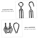 Alipis 1Set Stainless Steel Wire Rope Hangers Complete Outdoor Install Hooks for String Lights Heavy Duty Cable Tightener Tools Hanging Kit for Reliable Support