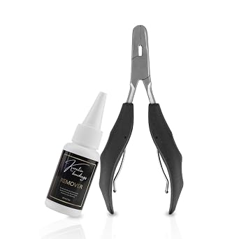 30ml Hair Extension Remover Kit for Keratin Extensions Hot Melt Glue Remover Keratin Bonding Fusion Bond Crusher Pliers Quickly Dissolve