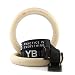 Wooden Gymnastic Rings [official] x2 Ultra-Smooth Birch with Adjustable Long Straps & Rock-Solid Clips for Muscle Ups, Pull Ups, Yoga & CrossFit Training by YOGABODY
