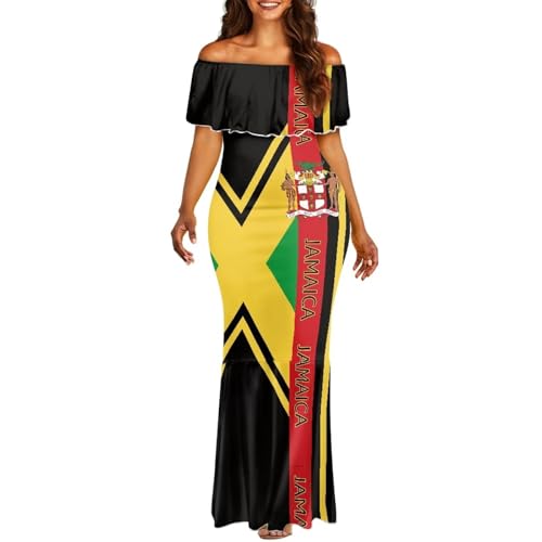 Jamaica Dress for Women Sexy Dresses Woman Off-Shoulder Maxi Dresses Bodycon Short Sleeves Plus Size Sun Dresses4