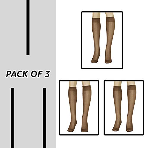 LISSELE Full Support Plus Size Knee High Stockings for Women - Pack of 34
