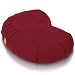Buckwheat Crescent Half Moon Therapeutic Meditation Cushion | Yoga Pillow | Ergonomic Design Relieves Back, Hips, Leg Stress for Total Comfort | Washable Premium Organic Cotton Removable Cover - Red