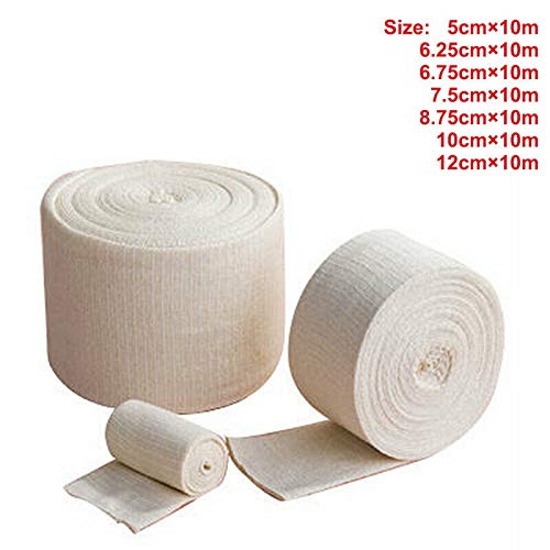 Tubo di supporto per fascia elastica 10 m x 12 cm garza sterile tubolare, fasciatura coesiva traspirante per bambini e giovani adulti, fascia per braccio, ginocchio, gamba, fasciatura