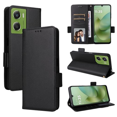 �X�}�z�P�[�X �Ή��@�� for Motorola Moto G06 4G / G06 Power �t���b�v�L�b�N�X�^���h���C���J�[�h�X���b�g�E�H���b�g�J�o�[ Black