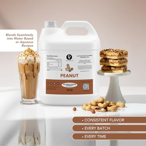 Image of Dolce Flav Natural Peanut Butter Flavoring Concentrate | Water Soluble | 32 Fl Oz