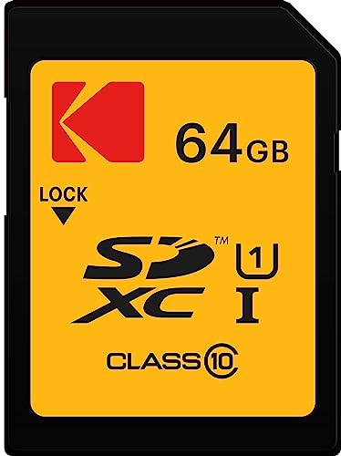 Image of Kodak SDXC Card 64GB UHS-I U1 V10 Premium,up to 85MB /s Read Speed,for Full HD Video and High-Resolution Pictures,Compatible with SDXC Standard - EKMSD64GXC10K,(Pack of 10)
